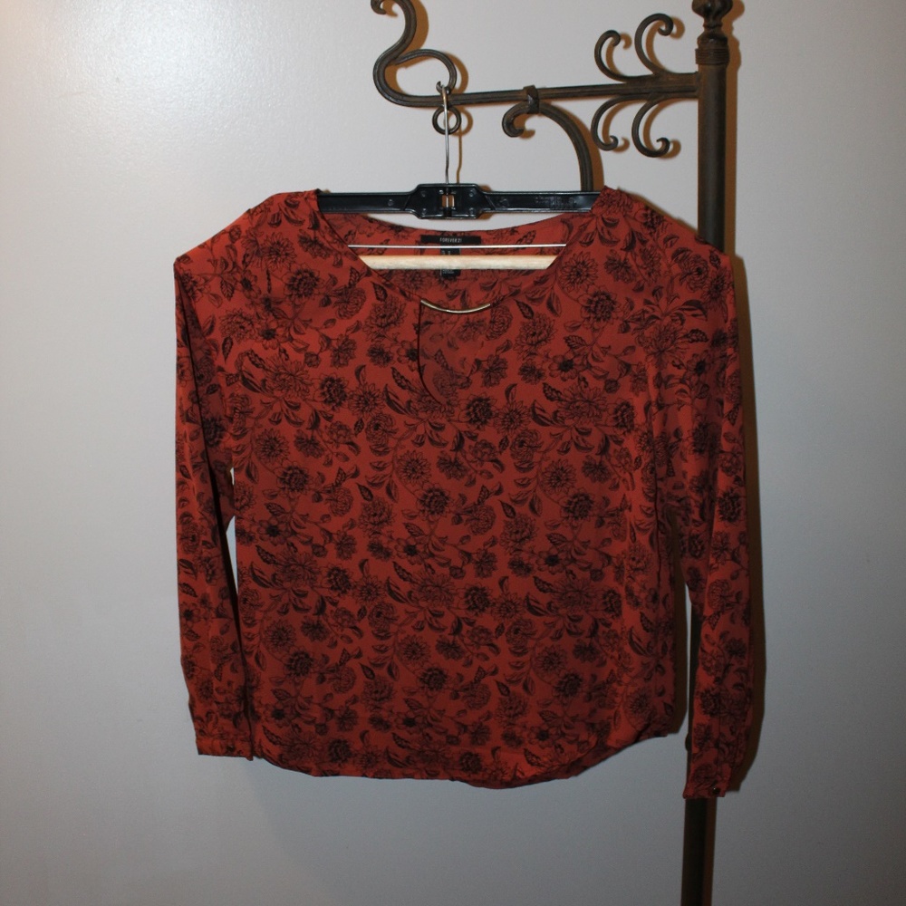 Forever 21 Rust Colored Blouse Fall Colors!